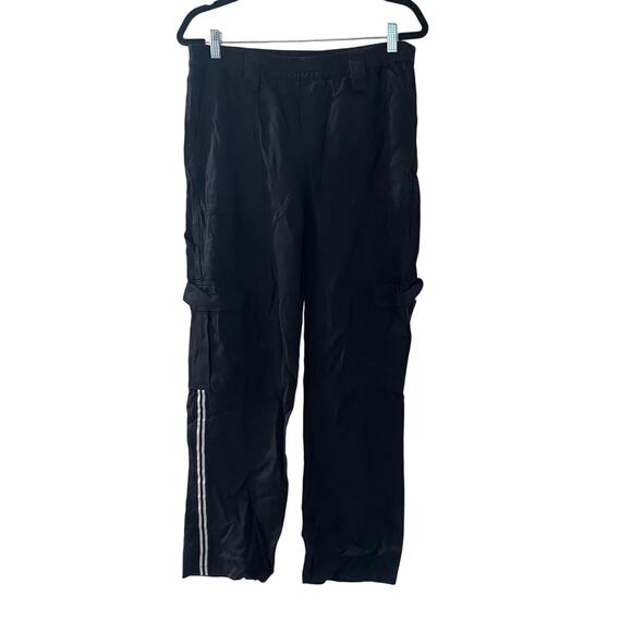 Johnny Was Black Cargo Pant with White Side Stripe sz Medium - Picture 1 of 7